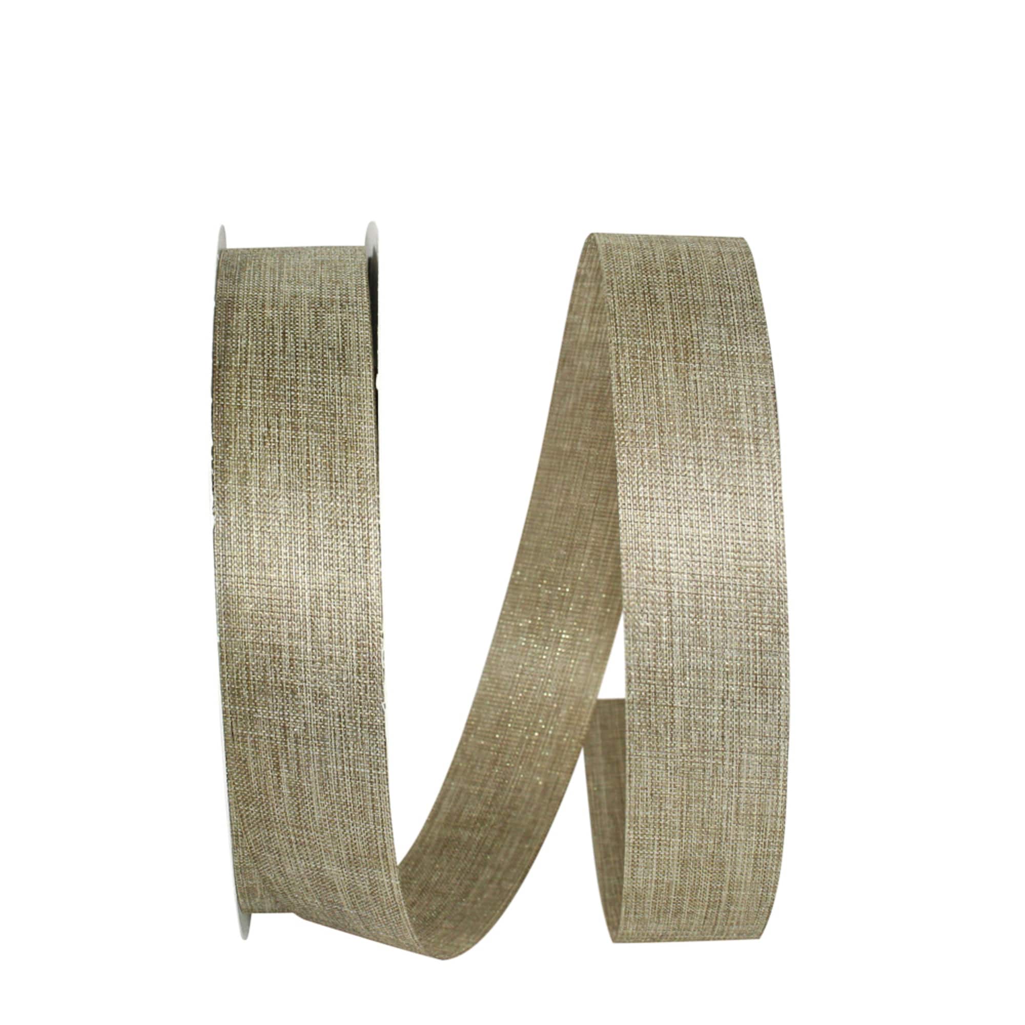 Reliant 1.375" x 100yd. Linen Natural Sparkle Supreme Ribbon